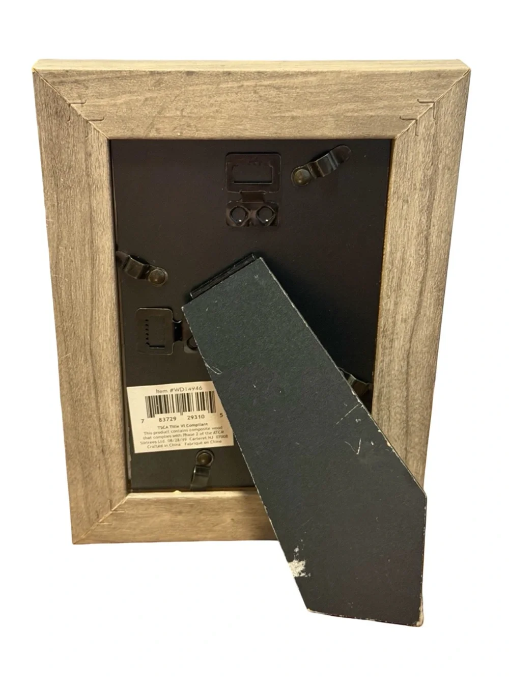 Rustic Gray Wood 4x6 Photo Frame Farmhouse Tabletop Display